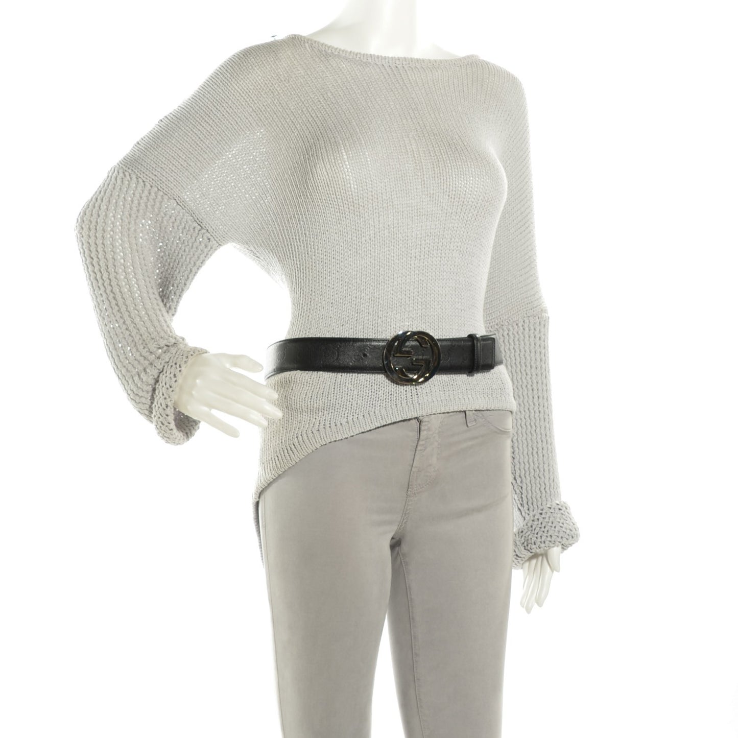 Guccissima Interlocking G Belt Black 85 34