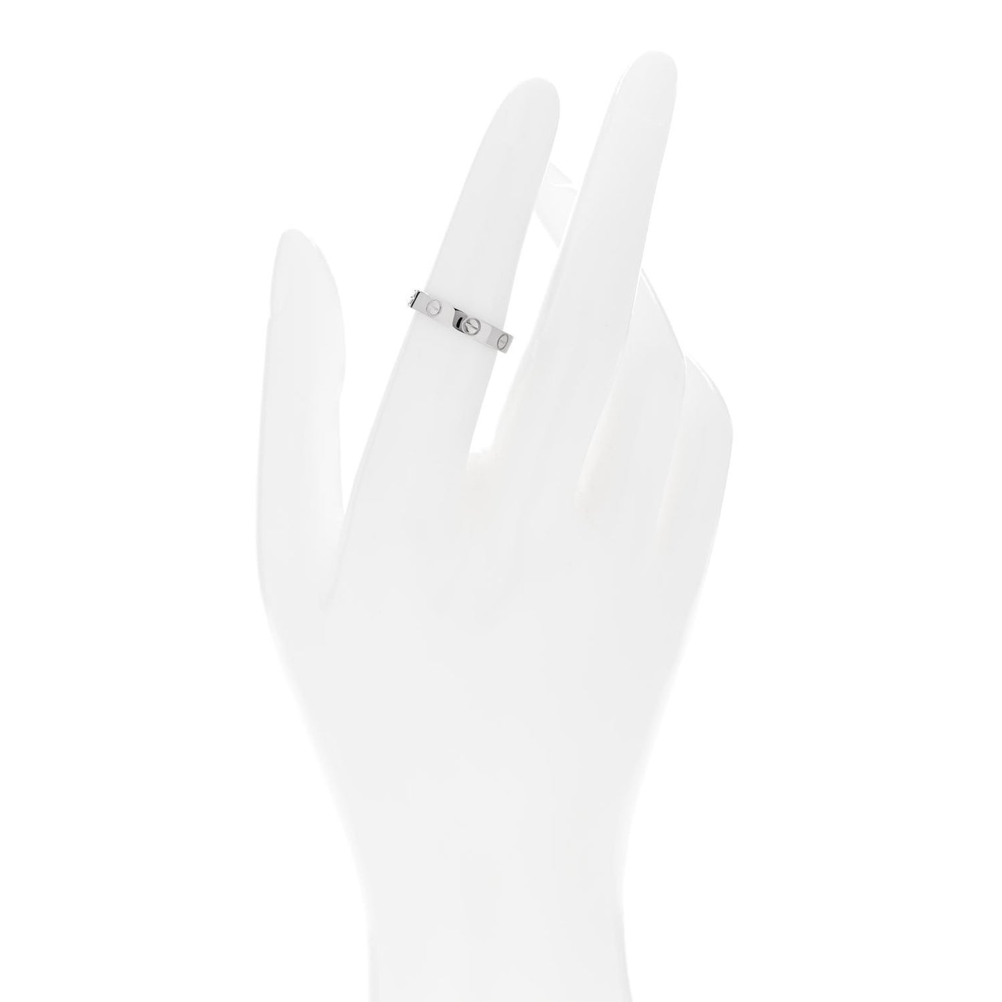 18K White Gold 3.5mm LOVE Wedding Band Ring 51 5.75