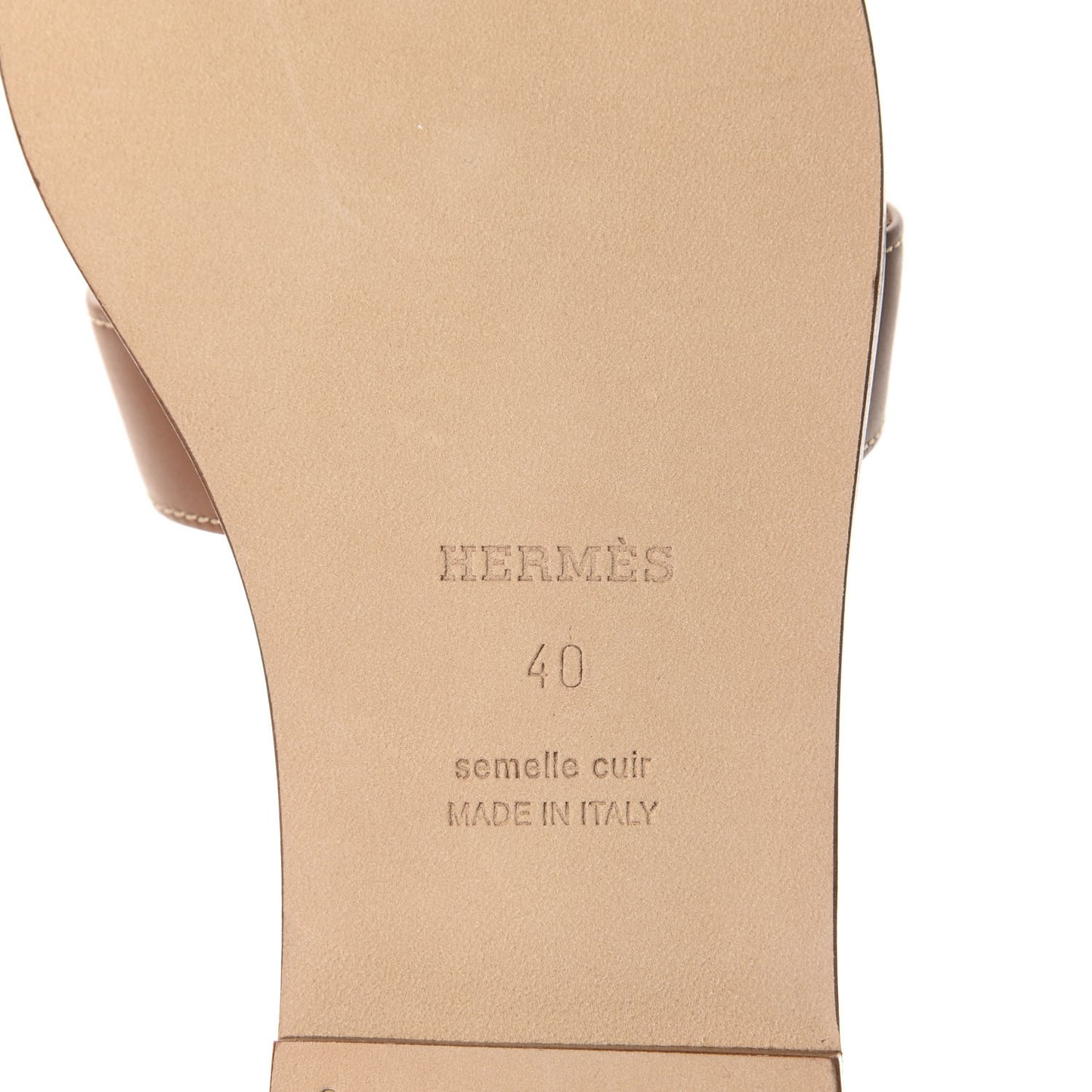 Box Calfskin Oran Sandals 40 Gold