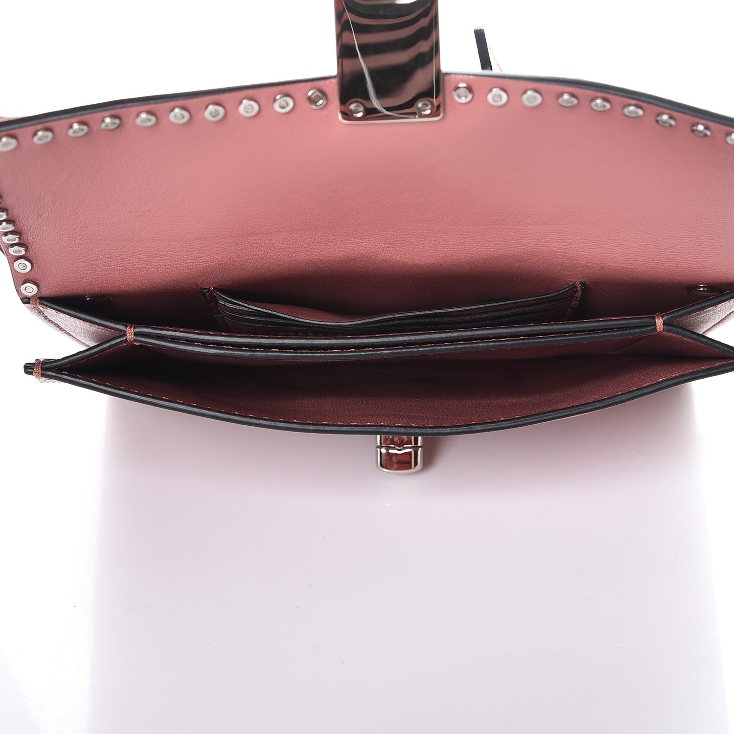 Valentino Garavani Calfskin Small Rockstud Cabana Crossbody Bag Antique Rose 5 of 7