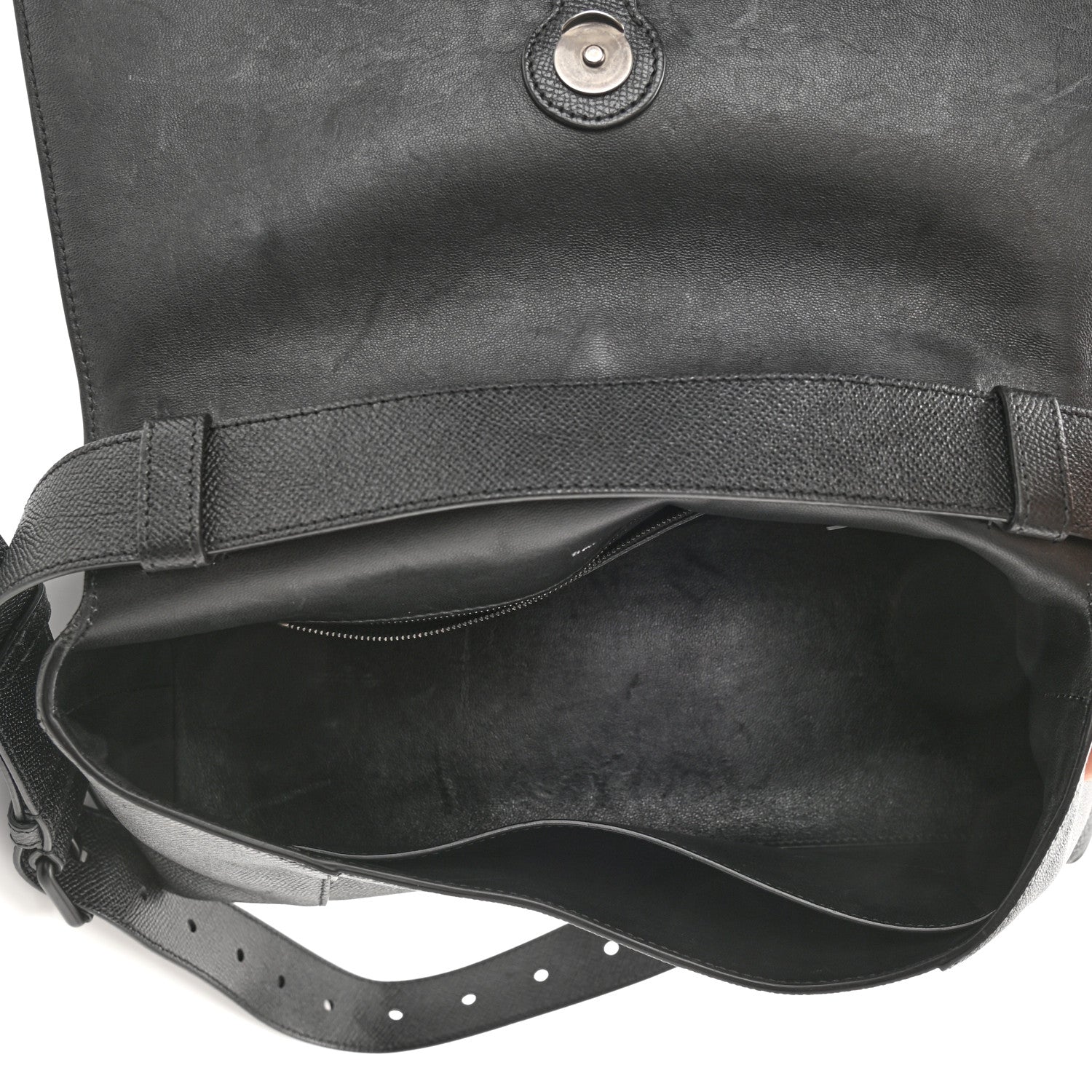 Balenciaga Grained Calfskin Monochrome M Downtown Shoulder Bag Black 5 of 11