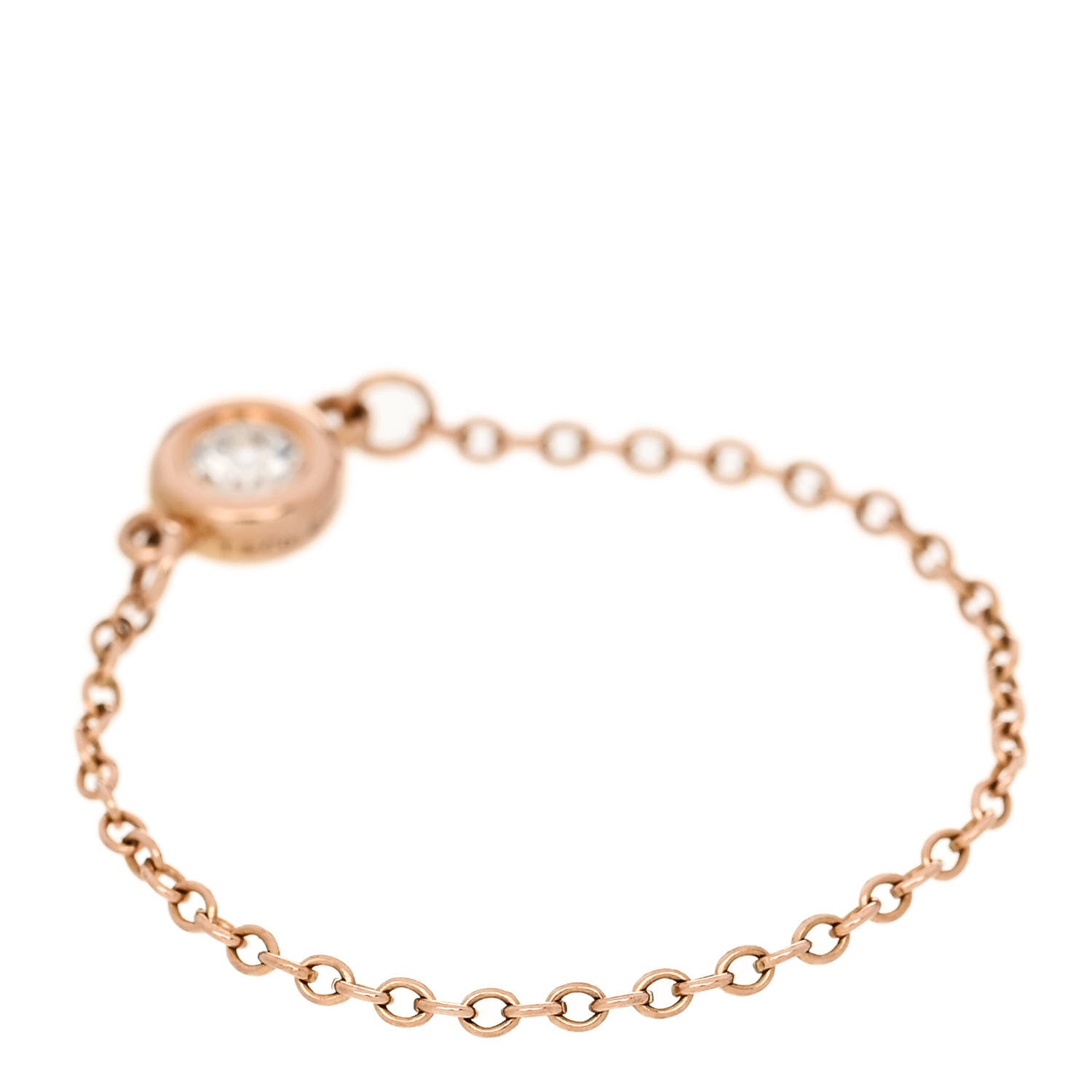 Tiffany Rose Gold Diamond .07ct Elsa Peretti Diamonds By The Yard Ring  59 8.75 4 of 7