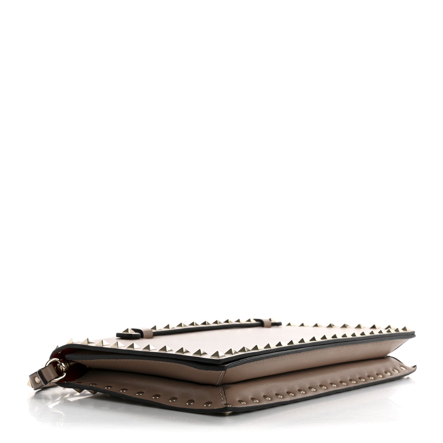 Nappa Rockstud Wristlet Clutch Poudre