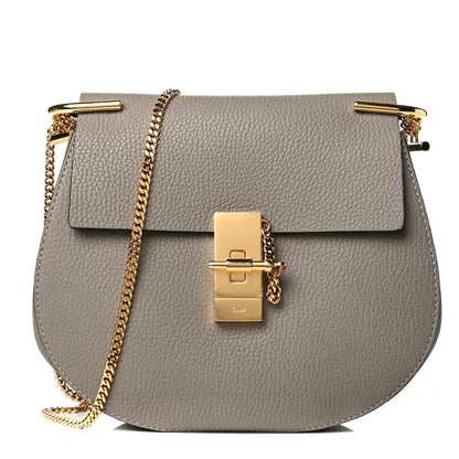 Chloe Grained Lambskin Drew Shoulder Bag Motty Grey 1 of 7