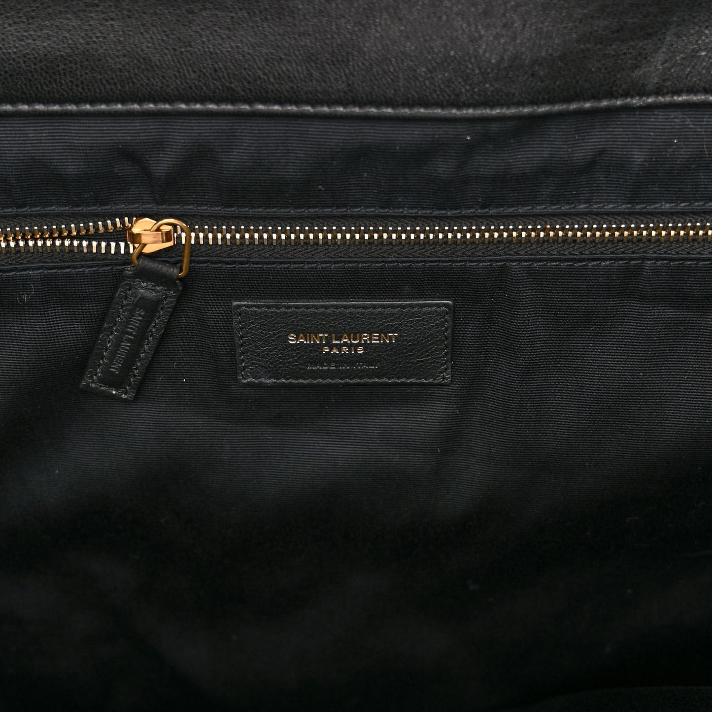 SAINT LAURENT Lambskin Quilted Maxi Icare Shopping Tote Black