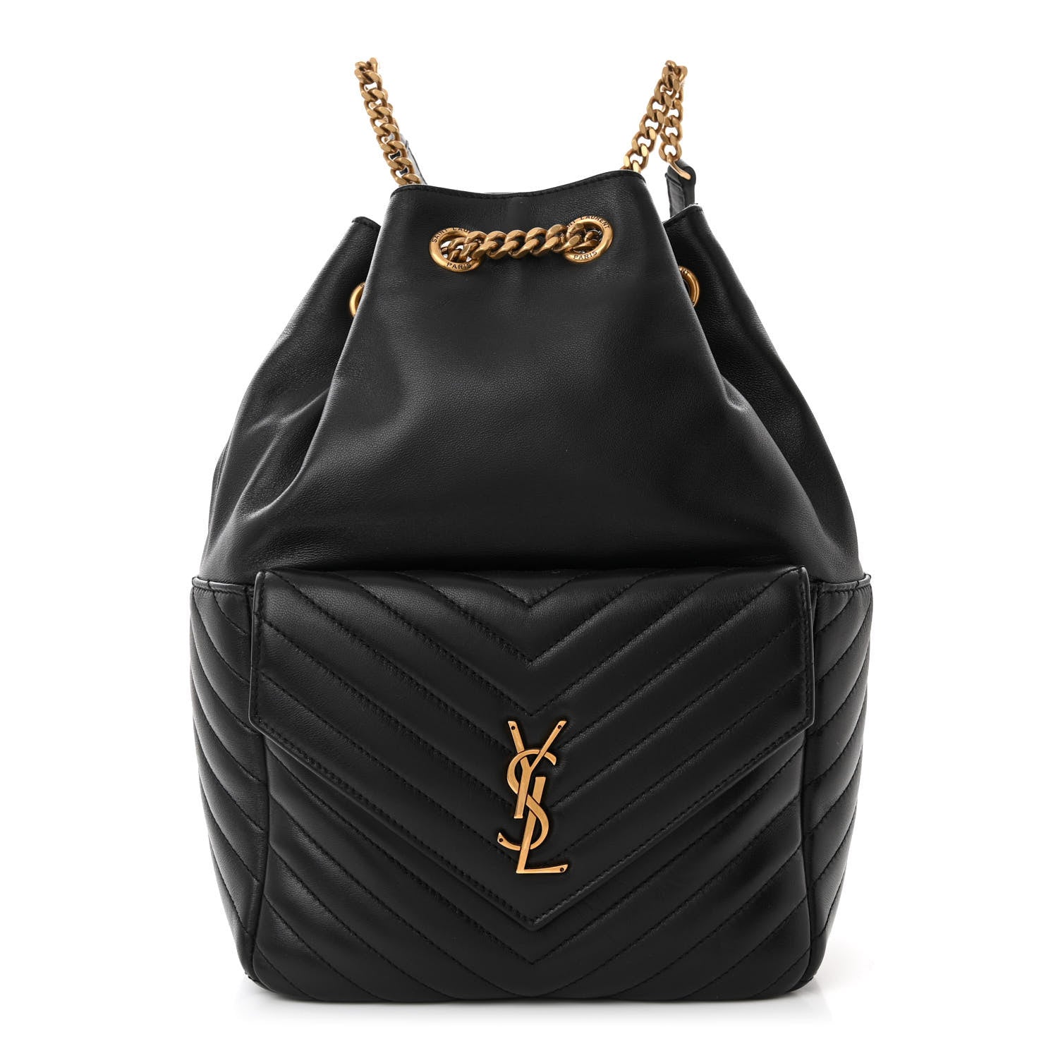 Saint Laurent Lambskin Matelasse Monogram Joe Backpack Black 1 of 10