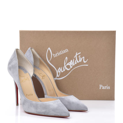 Christian Louboutin Veau Velour Iriza 100 Pumps 37.5 Gray 9 of 9