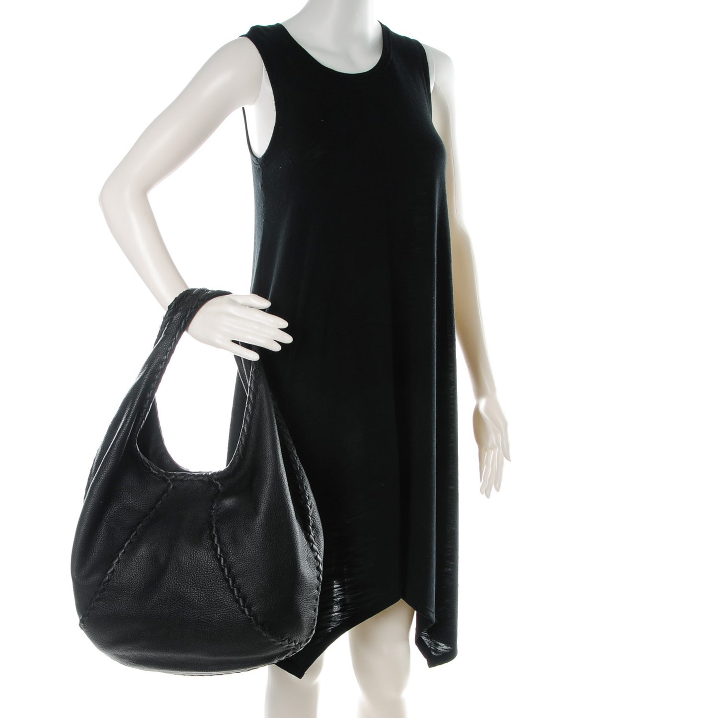 Cervo Deerskin Large Hobo Nero Black