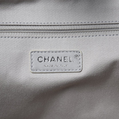 Chanel Striped Canvas Large Deauville Tote Black 6 of 11
