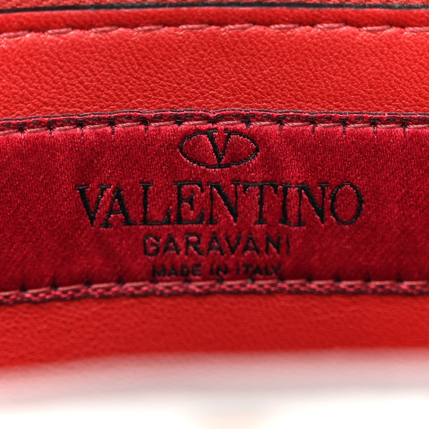 Metallic Nappa Rockstud Spike Wallet on Chain Silver