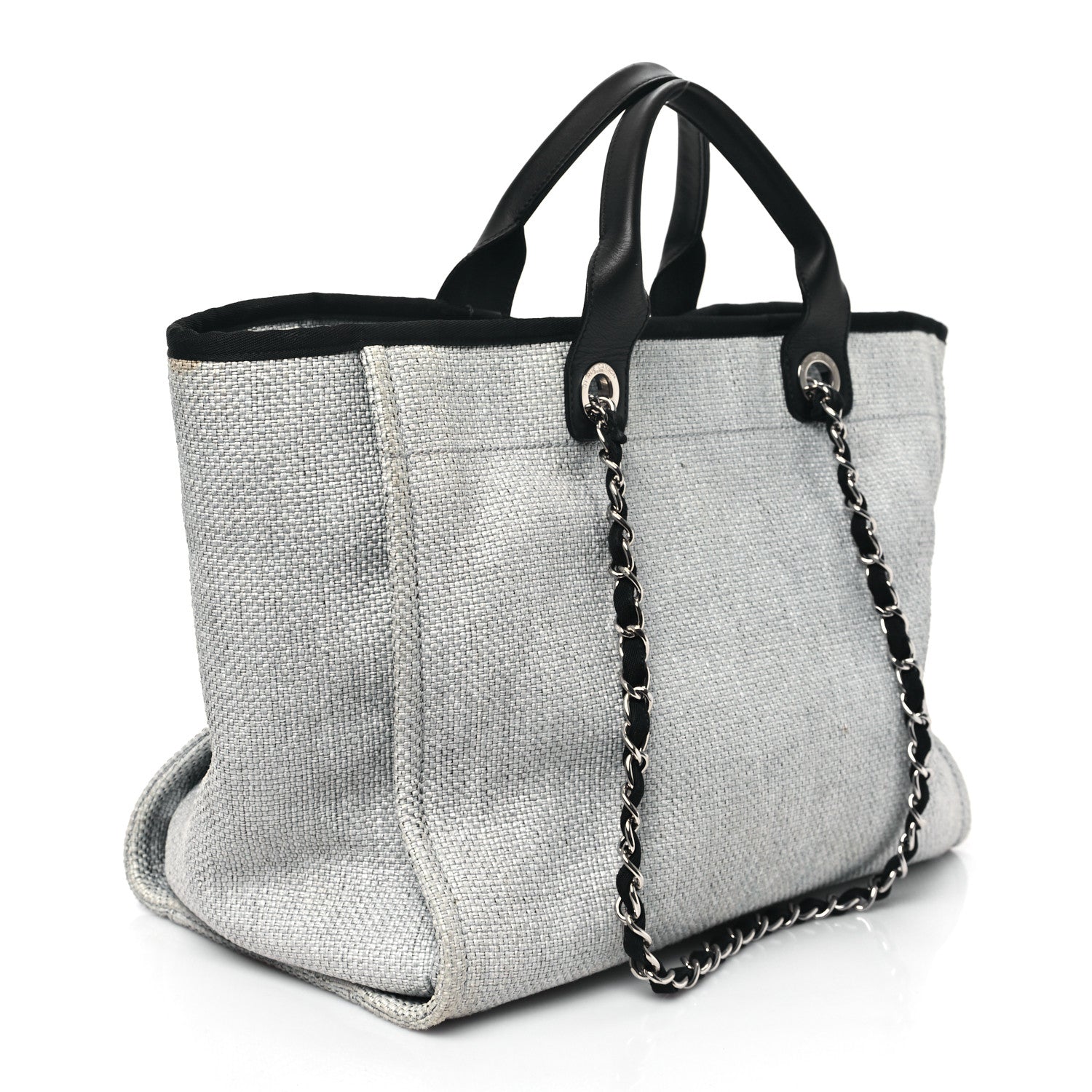 Chanel Canvas Deauville Large Tote Grey 3 of 15
