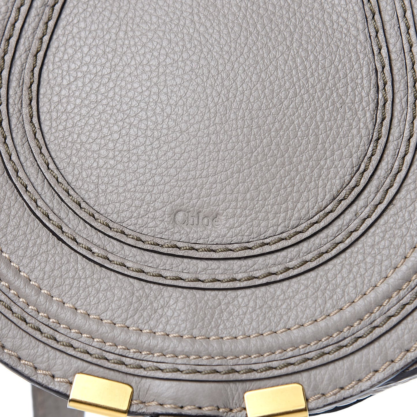 Calfskin Mini Marcie Round Crossbody Bag Cashmere Grey