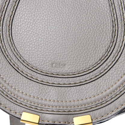 Chloe Calfskin Mini Marcie Round Crossbody Bag Cashmere Grey 9 of 10