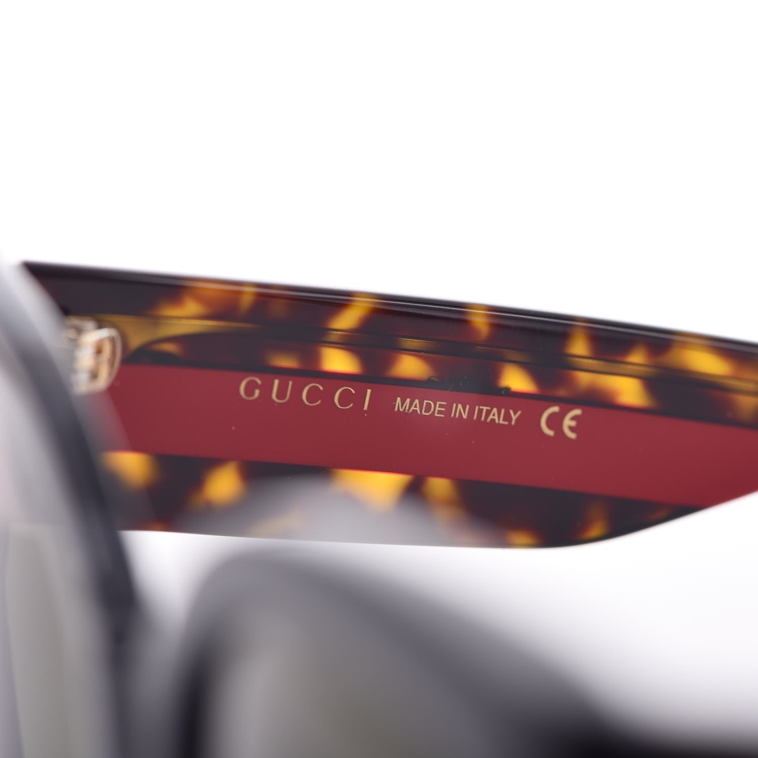 Gucci Acetate Square Frame Web Sunglasses GG0059S Black Tortoise 6 of 8