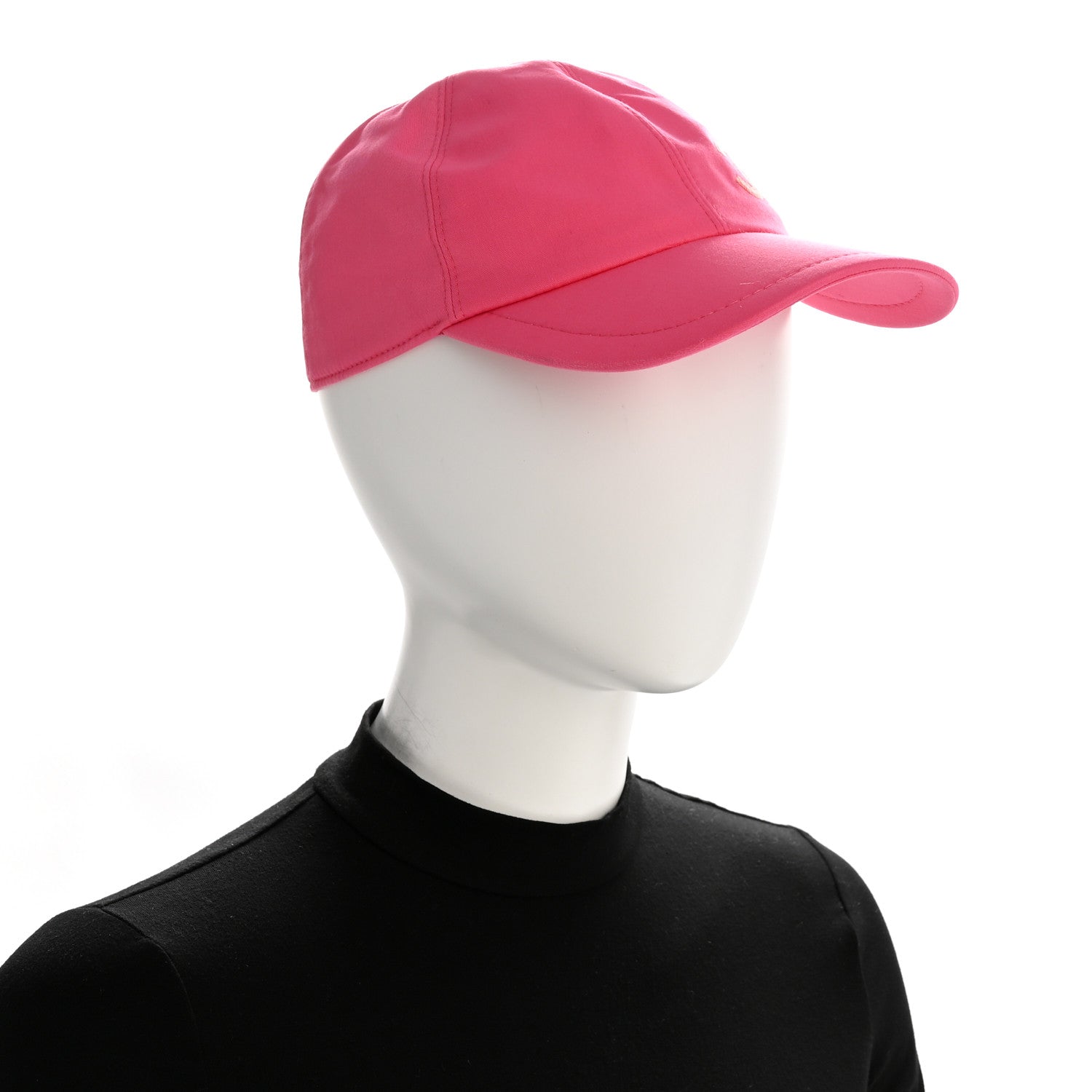 Chanel Cotton CC Cap Hat Fuchsia Orange 2 of 11