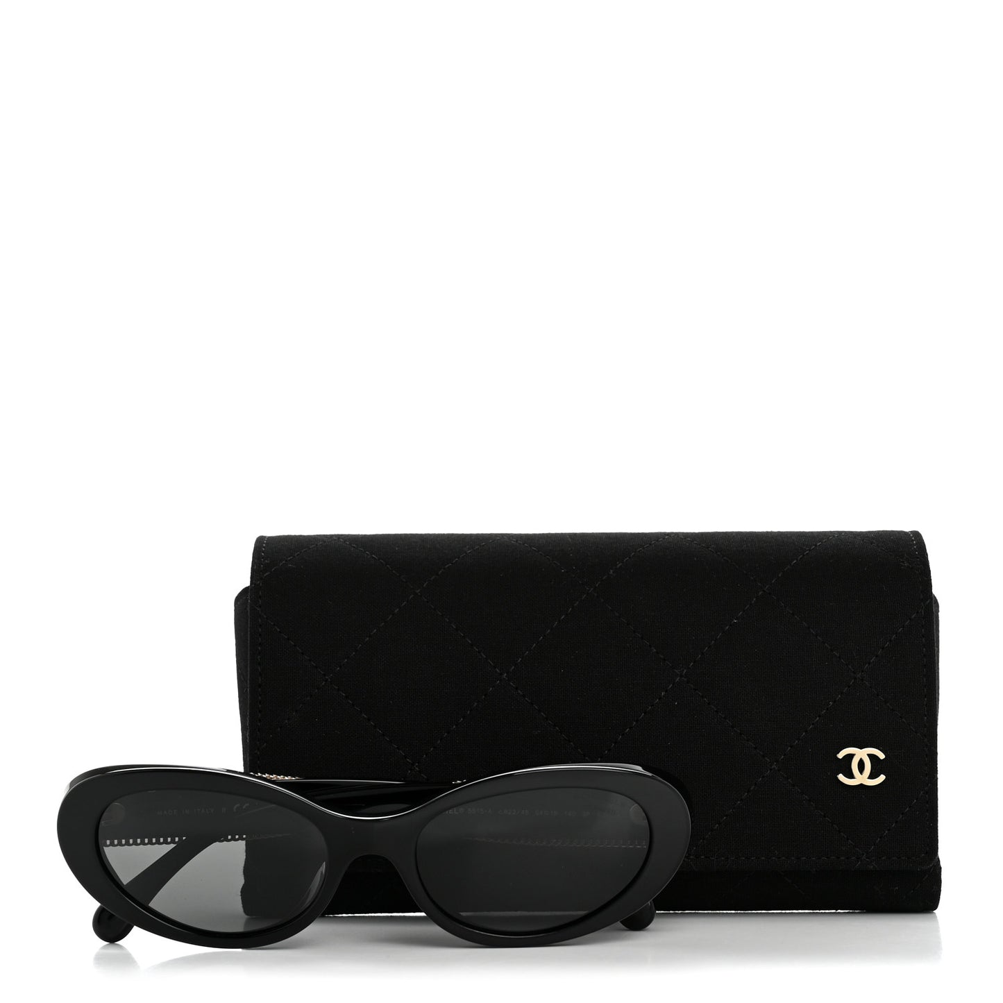 Acetate Oval Sunglasses 5515 Black