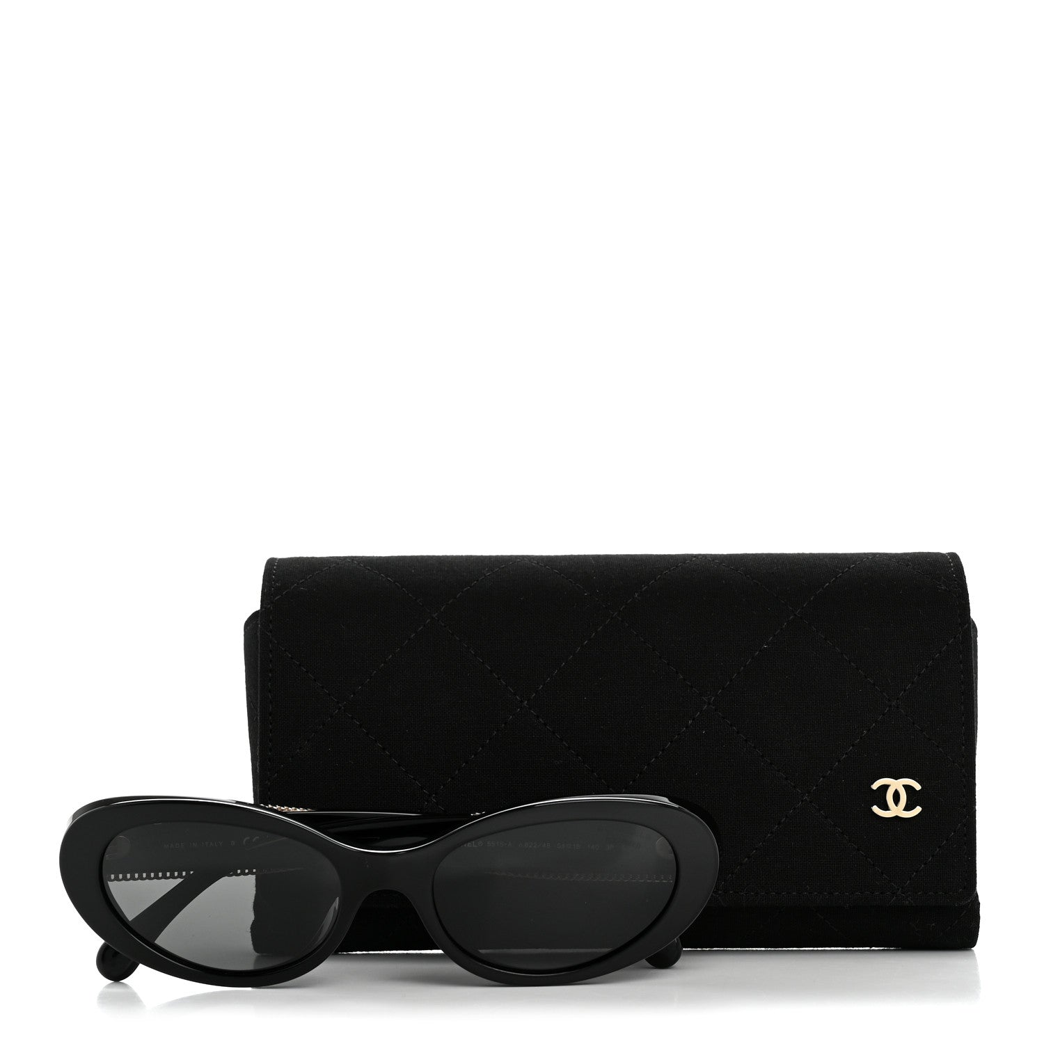 Chanel Acetate Oval Sunglasses 5515 Black 9 of 9