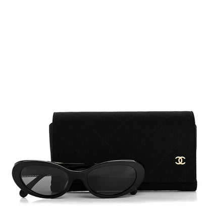Chanel Acetate Oval Sunglasses 5515 Black 9 of 9