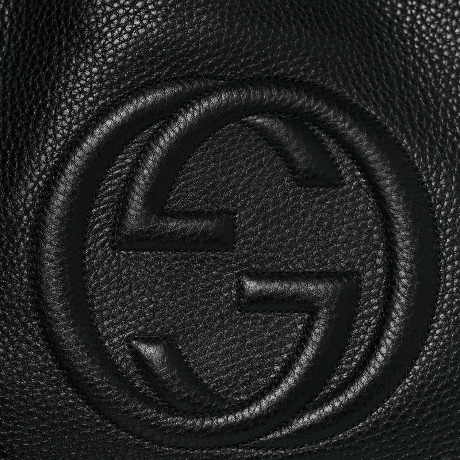 Gucci Pebbled Calfskin Medium Soho Chain Shoulder Bag Black 8 of 11