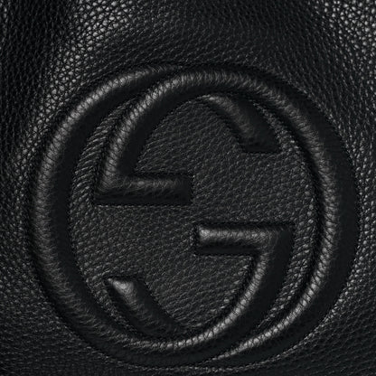 Gucci Pebbled Calfskin Medium Soho Chain Shoulder Bag Black 8 of 11