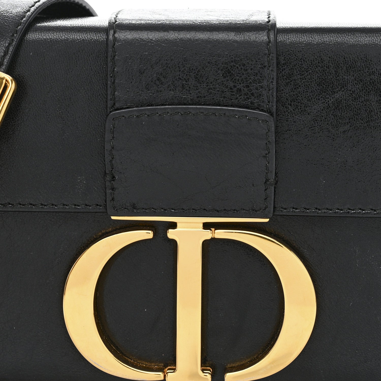 Christian Dior Crackled Lambskin 30 Montaigne Box Bag Black 8 of 13