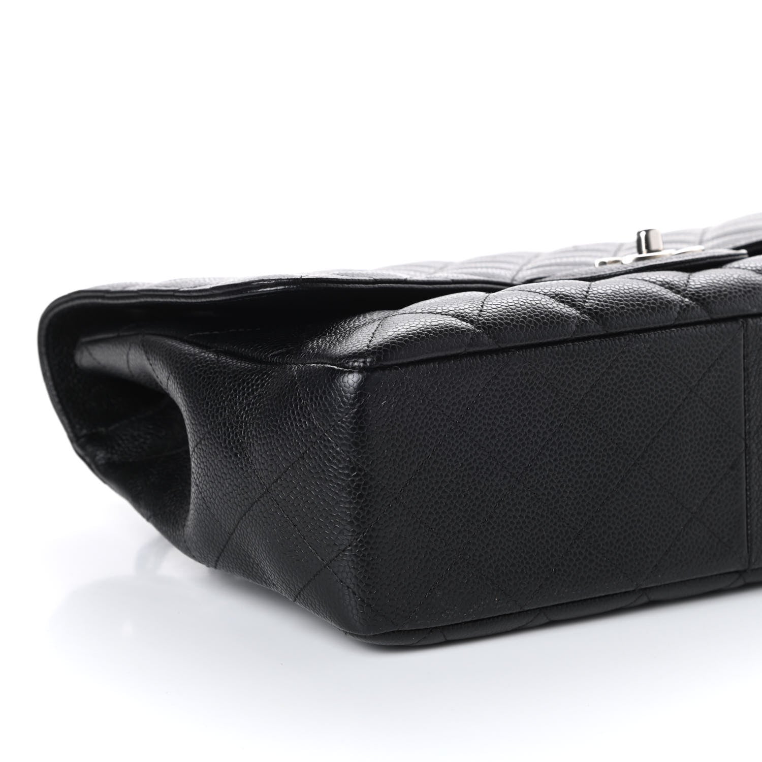 Chanel Caviar Quilted Jumbo Single Flap Black 9 of 10