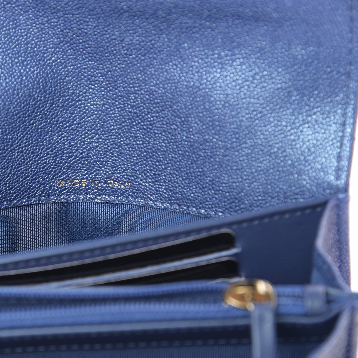 Chanel Iridescent Caviar Quilted Medium Flap Wallet Blue 7 of 9