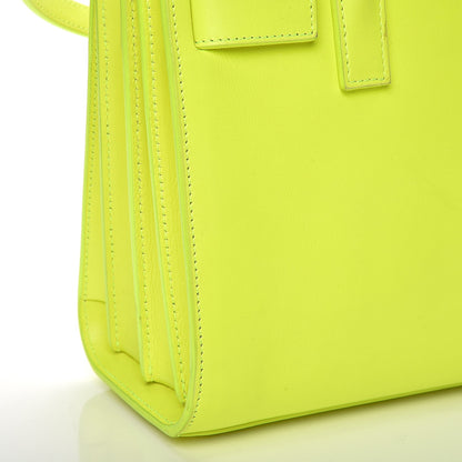 Saint Laurent Calfskin Nano Sac De Jour Neon Yellow 12 of 16
