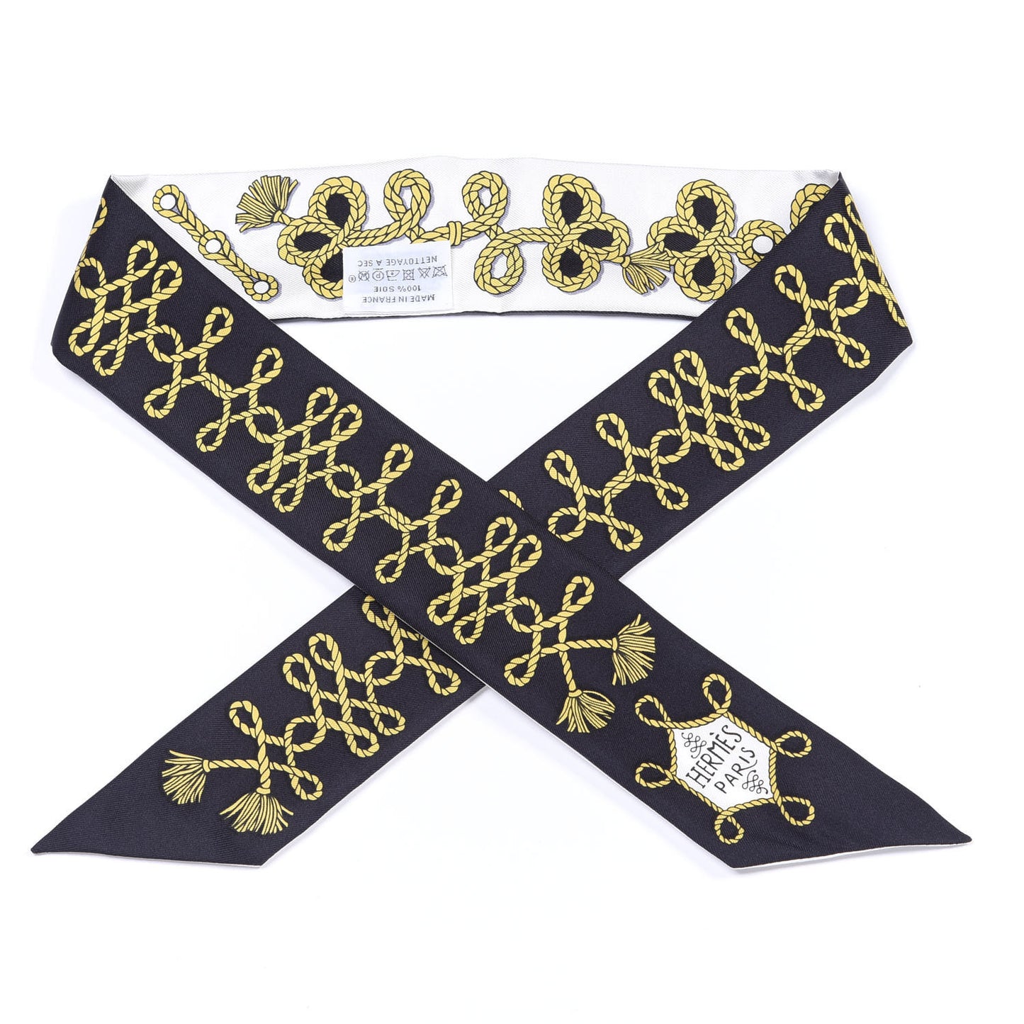 Silk Galons Et Brandebourg Twilly Black Gold White