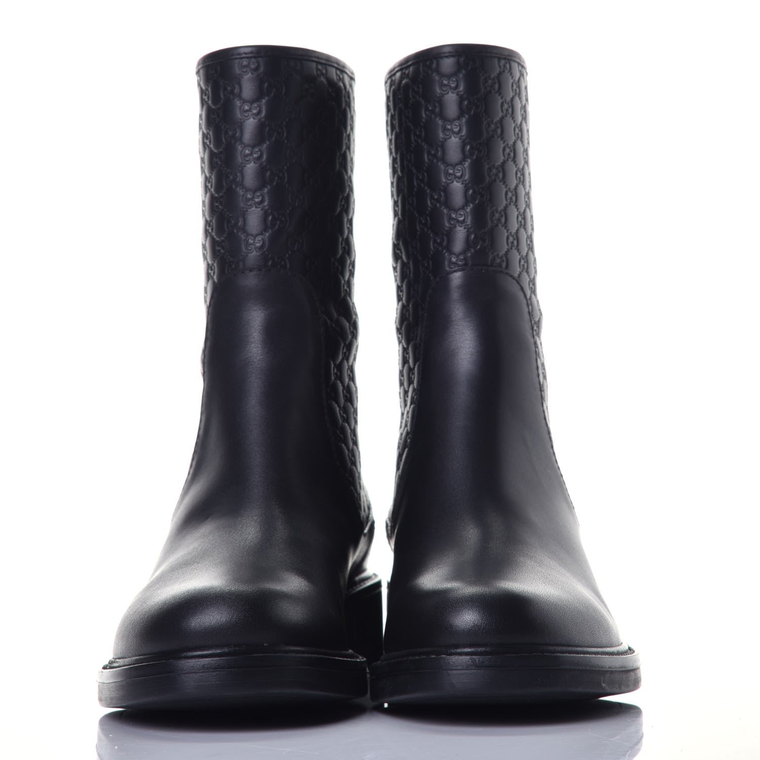 Gucci Soft Microguccissima Zip Boots 35.5 Black 2 of 10