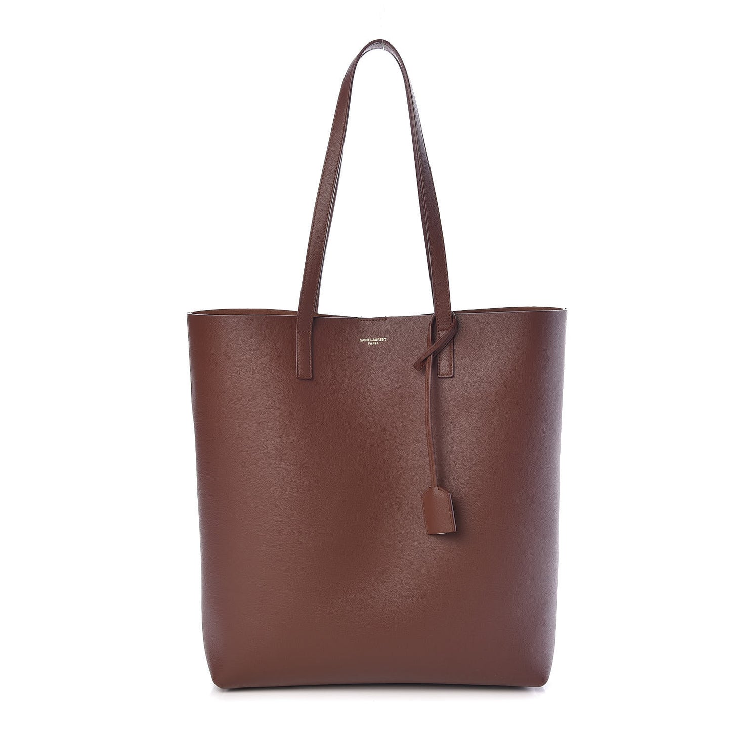 Calfskin Medium Shopping Tote Old Brandy