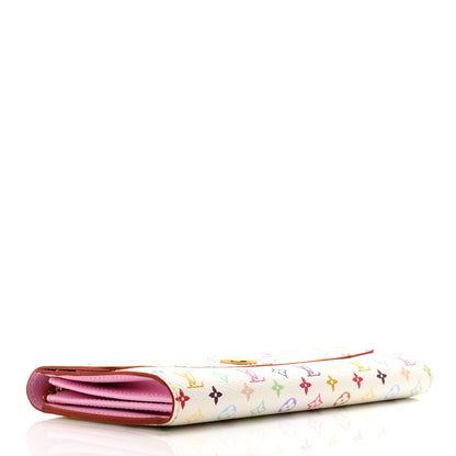 Louis Vuitton LOUIS VUITTON Monogram Multicolor Sarah Wallet White Litchi 4 of 11