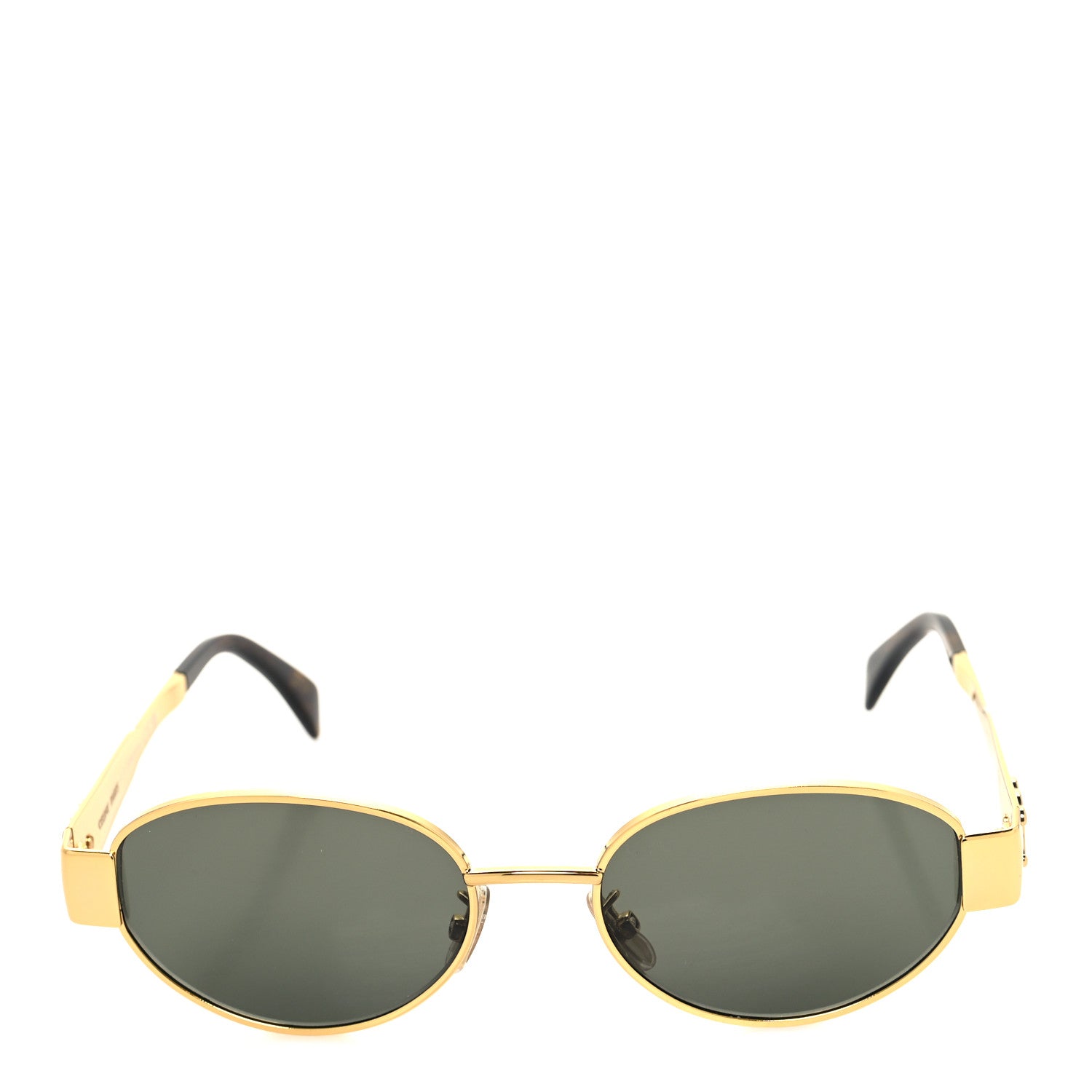 Celine Metal Triomphe 01 Sunglasses CL40235U Gold Green 1 of 7