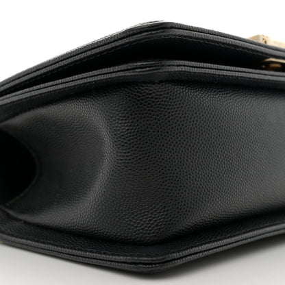 Chanel Caviar Chevron Quilted Small Boy Flap Black 9 of 11