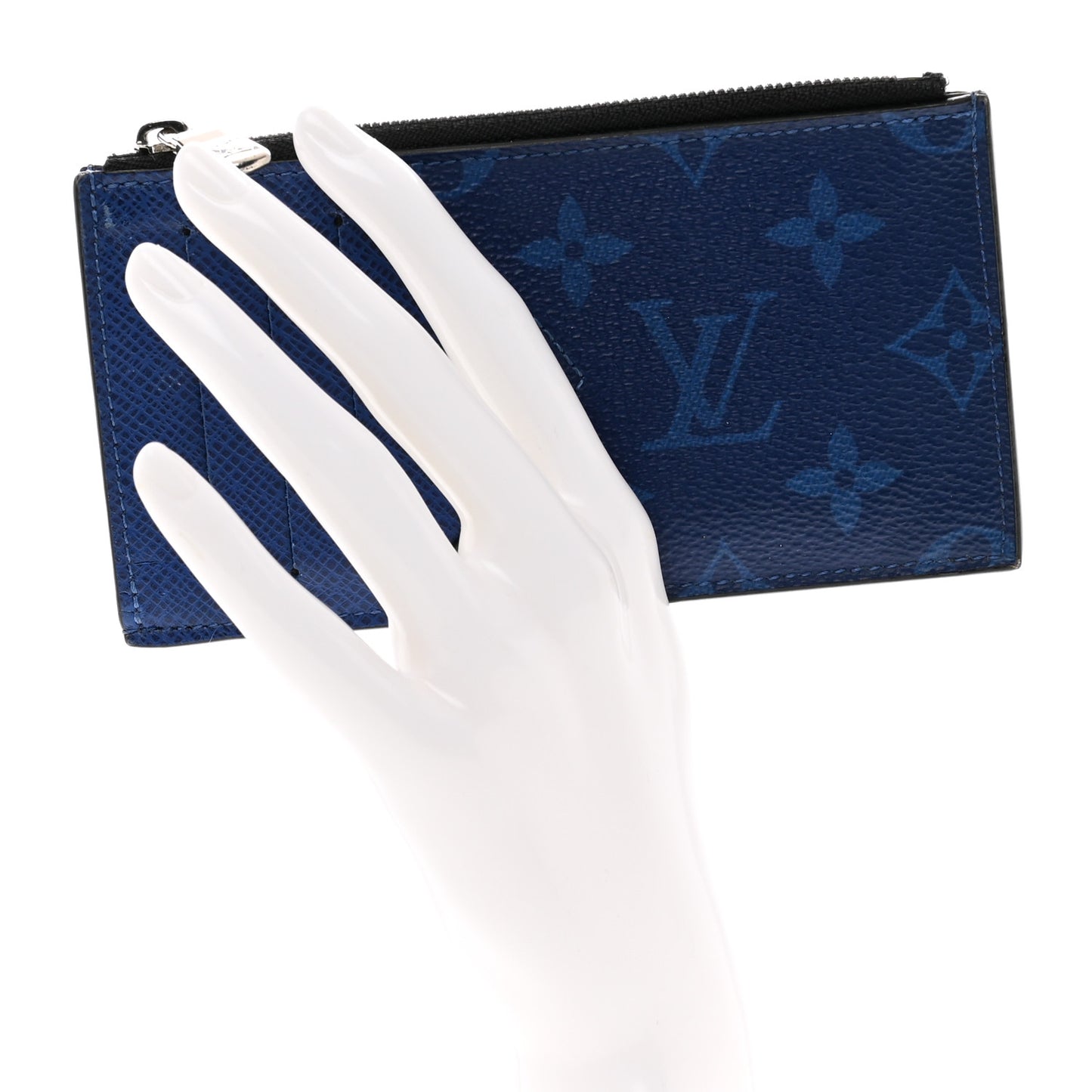 Monogram Taiga Coin Card Holder Cobalt