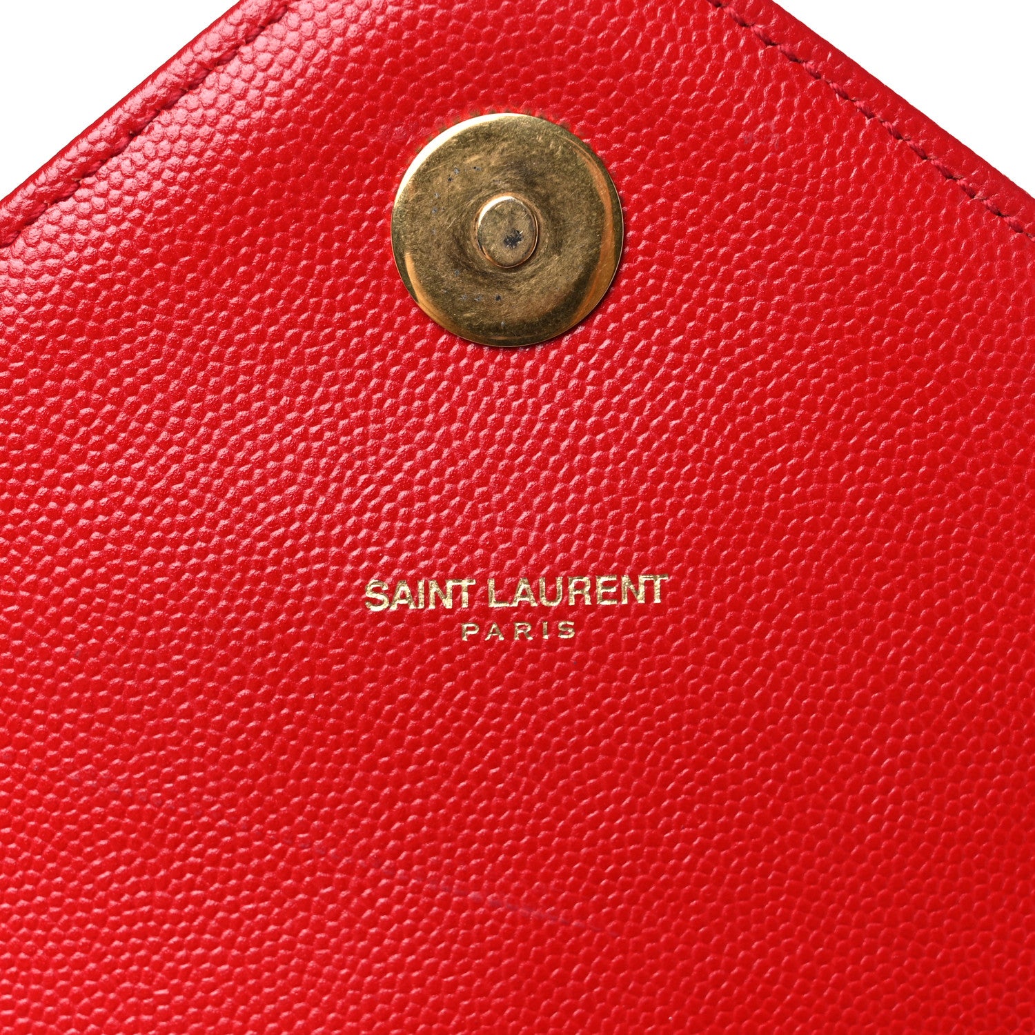 Saint Laurent Grain De Poudre Matelasse Chevron Large Monogram Satchel Lipstick Red 6 of 14