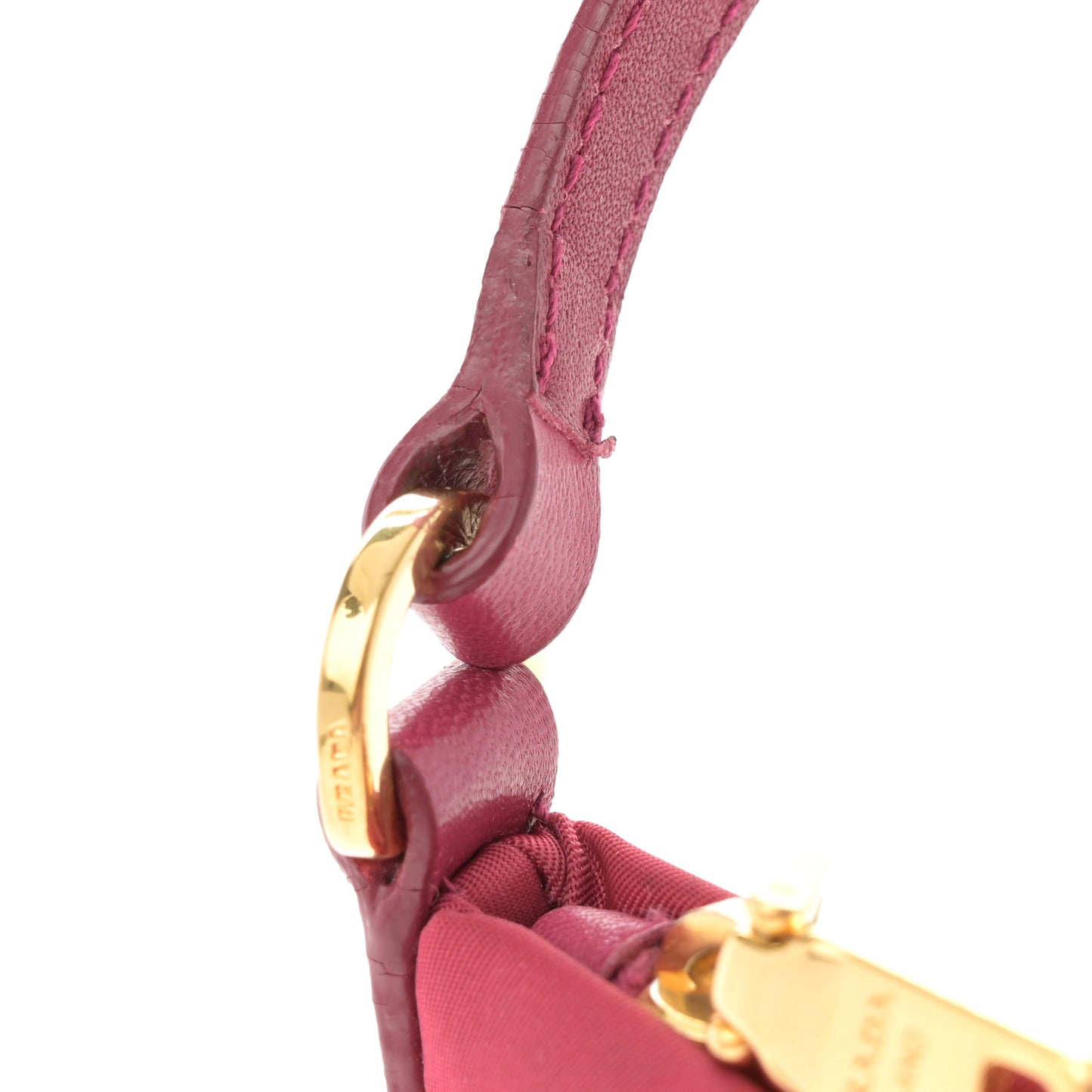Tessuto Nylon Bow Shoulder Bag Begonia