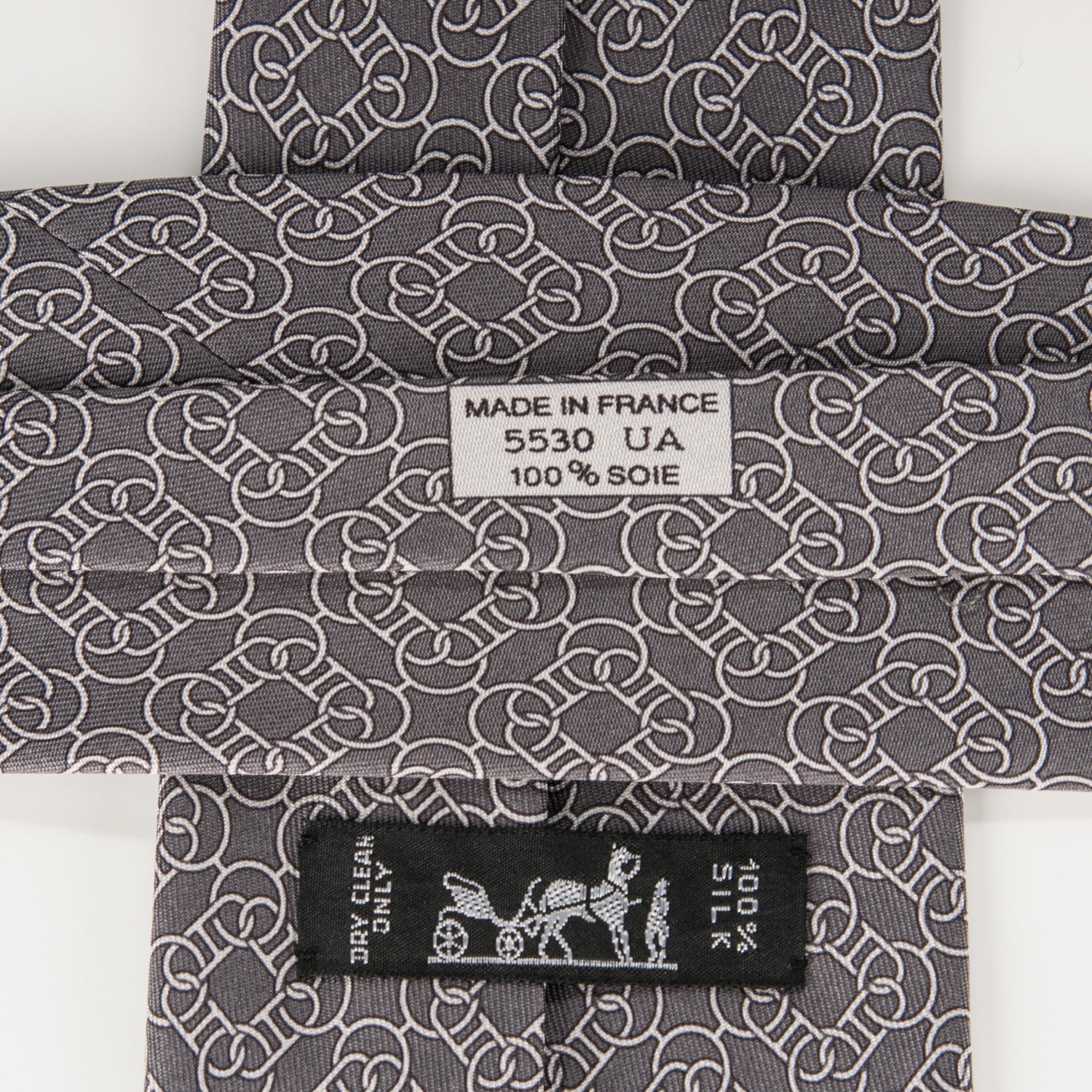 Hermes Printed Silk Mens Neck Tie 4 of 5
