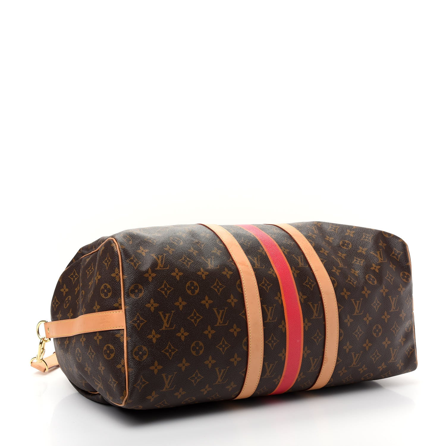 Louis Vuitton Monogram My LV Heritage Keepall Bandouliere 50 Fuchsia Orange 3 of 9