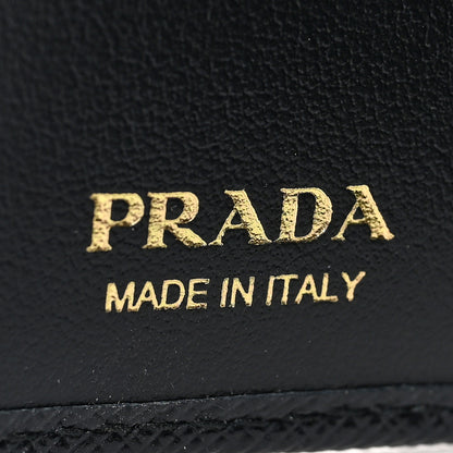 Prada Saffiano Monochrome Compact Wallet Black 6 of 6