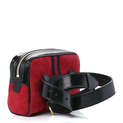 Gucci Suede Small Ophidia Belt Bag Hibiscus Red 3 of 11