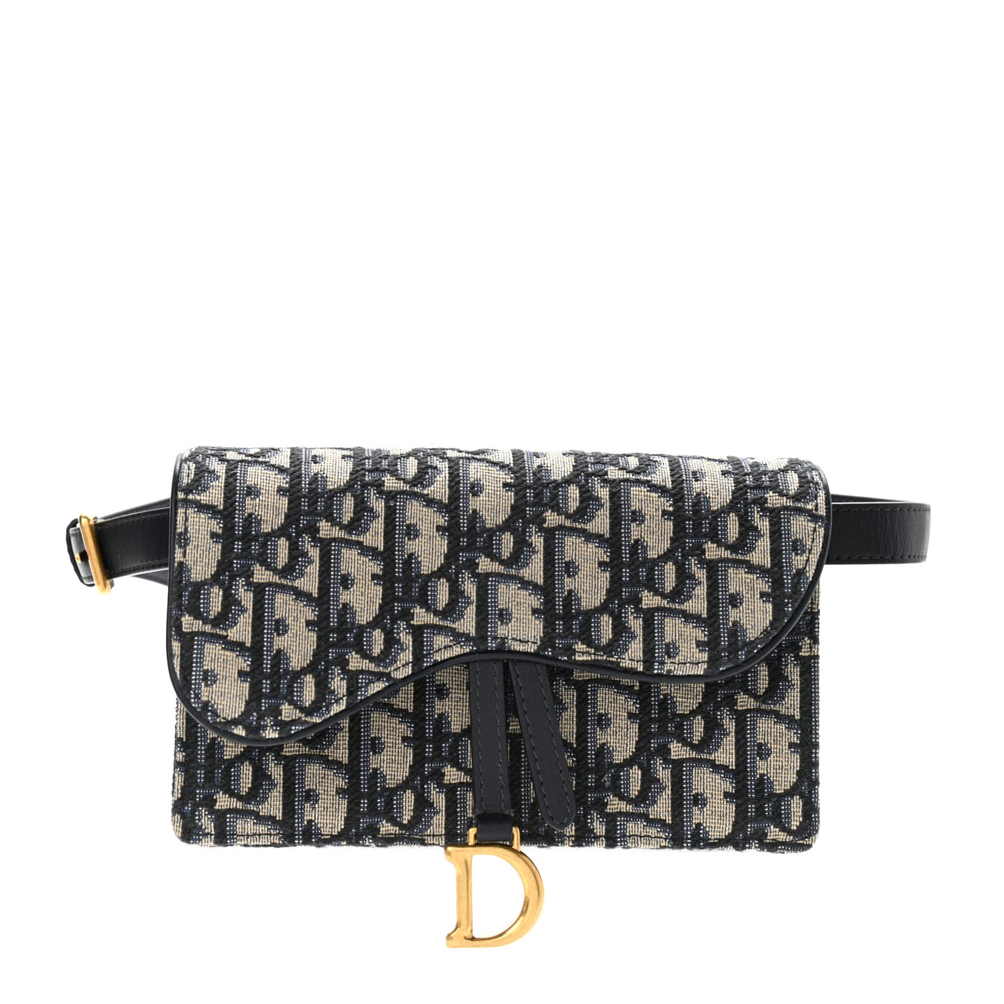 Oblique Saddle Belt Bag Blue