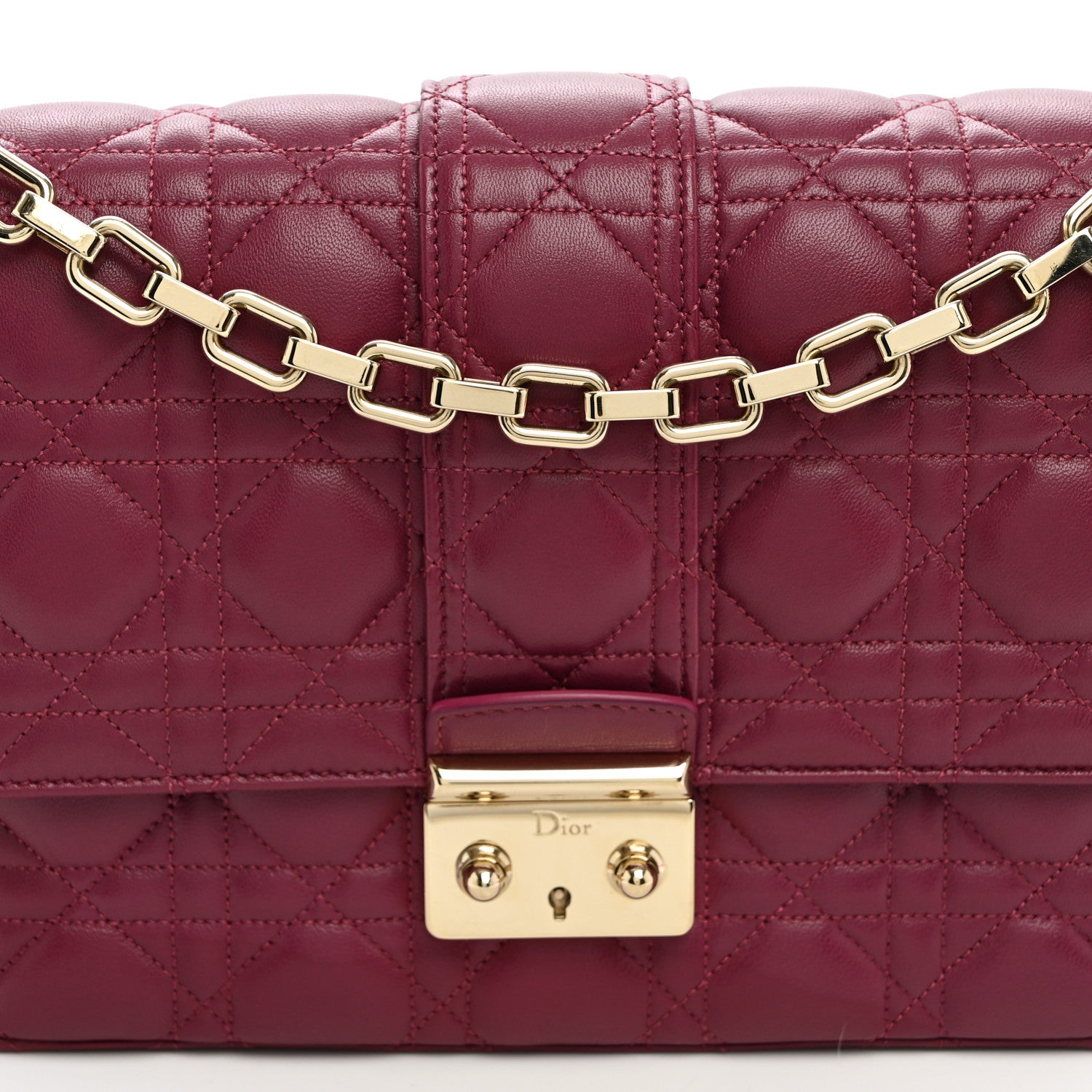 Christian Dior Lambskin Cannage Medium Miss Dior Flap Hortensia 7 of 9