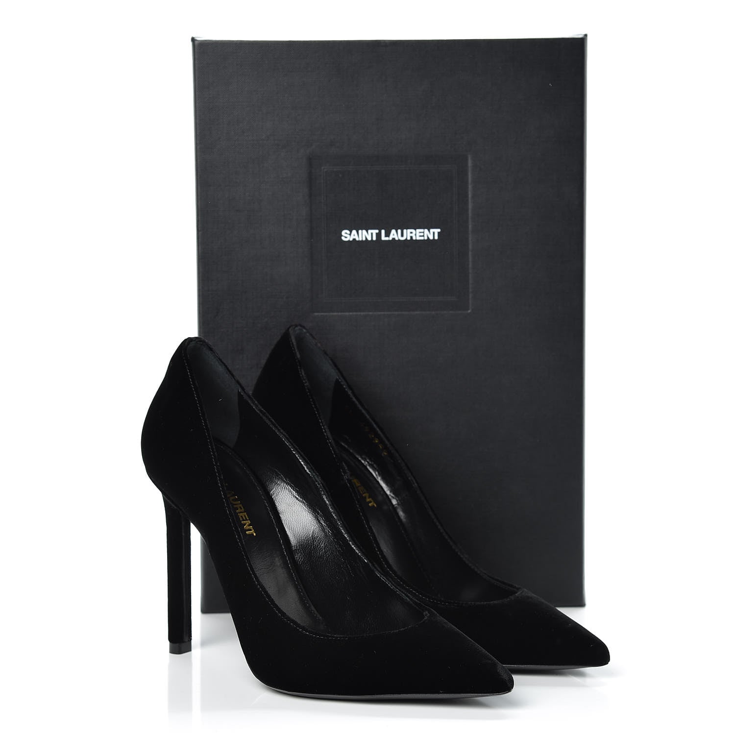 Saint Laurent Velvet Anja 105 Pumps 36 Black 12 of 12