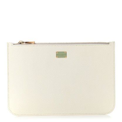 Dolce & Gabbana Dauphine Zip Clutch Bag White 1 of 6