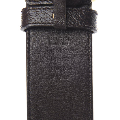 Gucci Textured Dollar Calfskin Double G 40mm Belt 90 36 Dark Cocoa 3 of 8