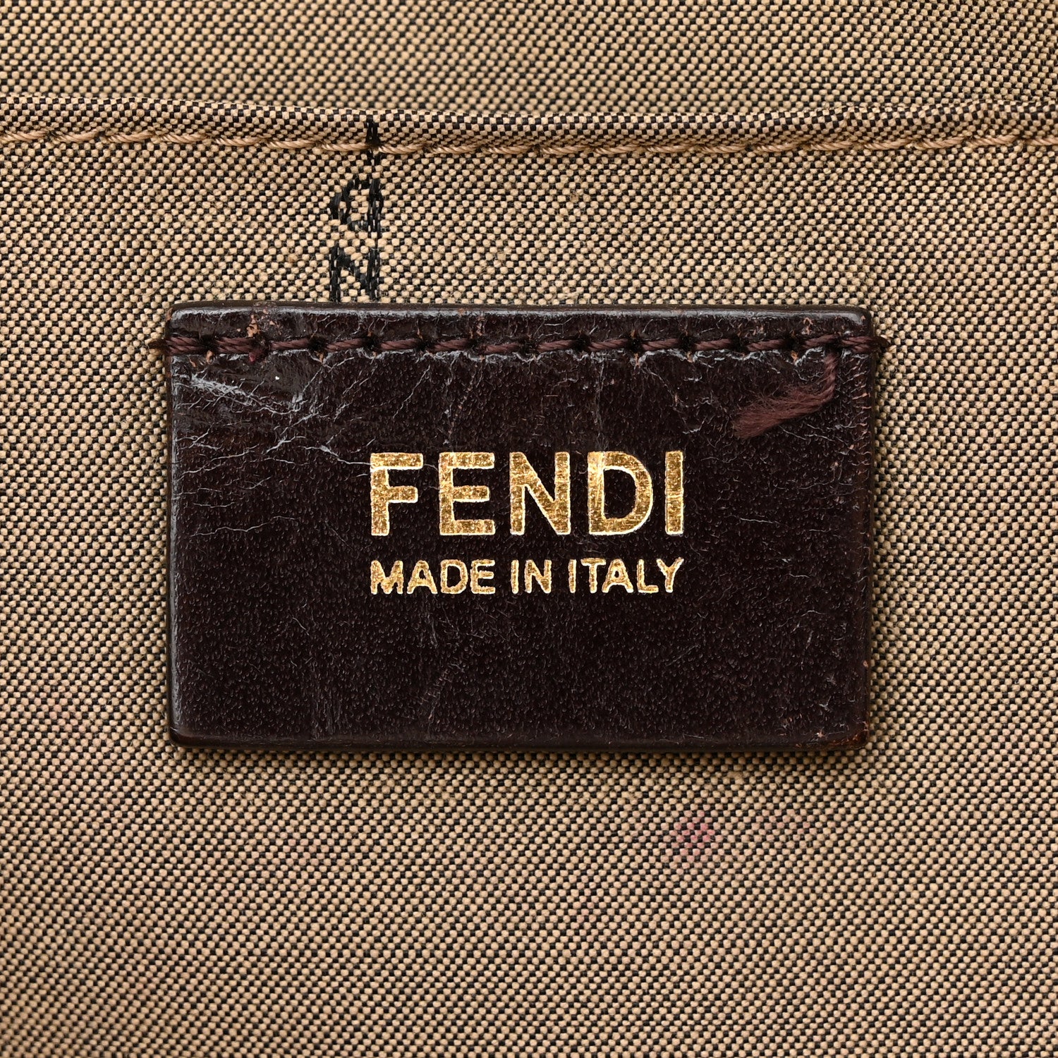 Fendi Zucchino Spalmati Vitello Tote Nocciola Castagna 8 of 13