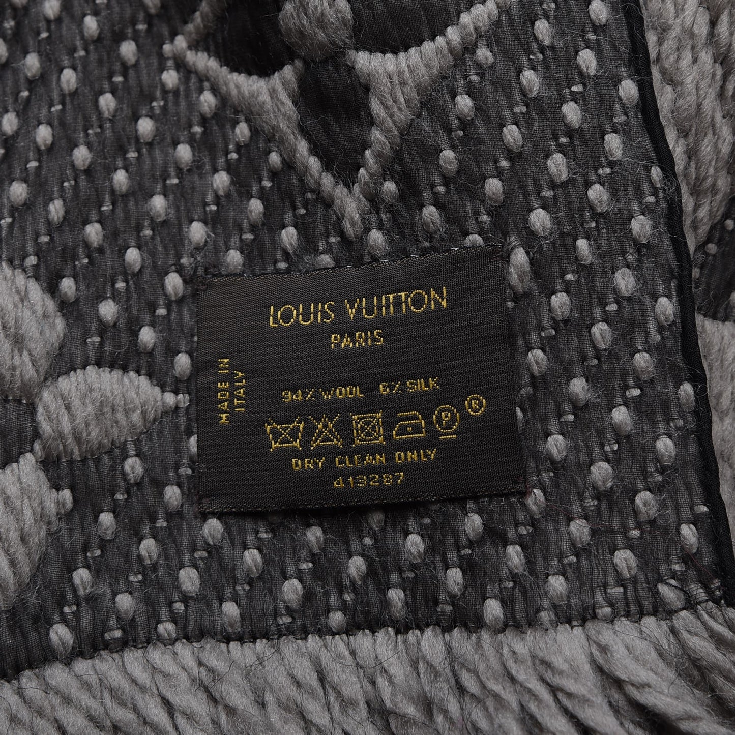 Wool Silk Logomania Scarf Verone