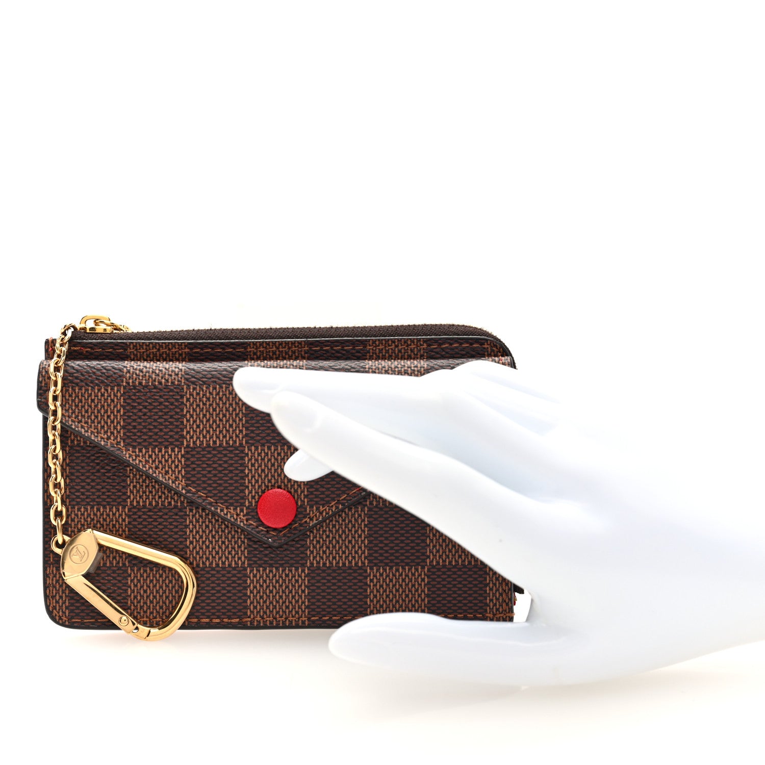 Louis Vuitton Damier Ebene Recto Verso Card Holder Red 2 of 7