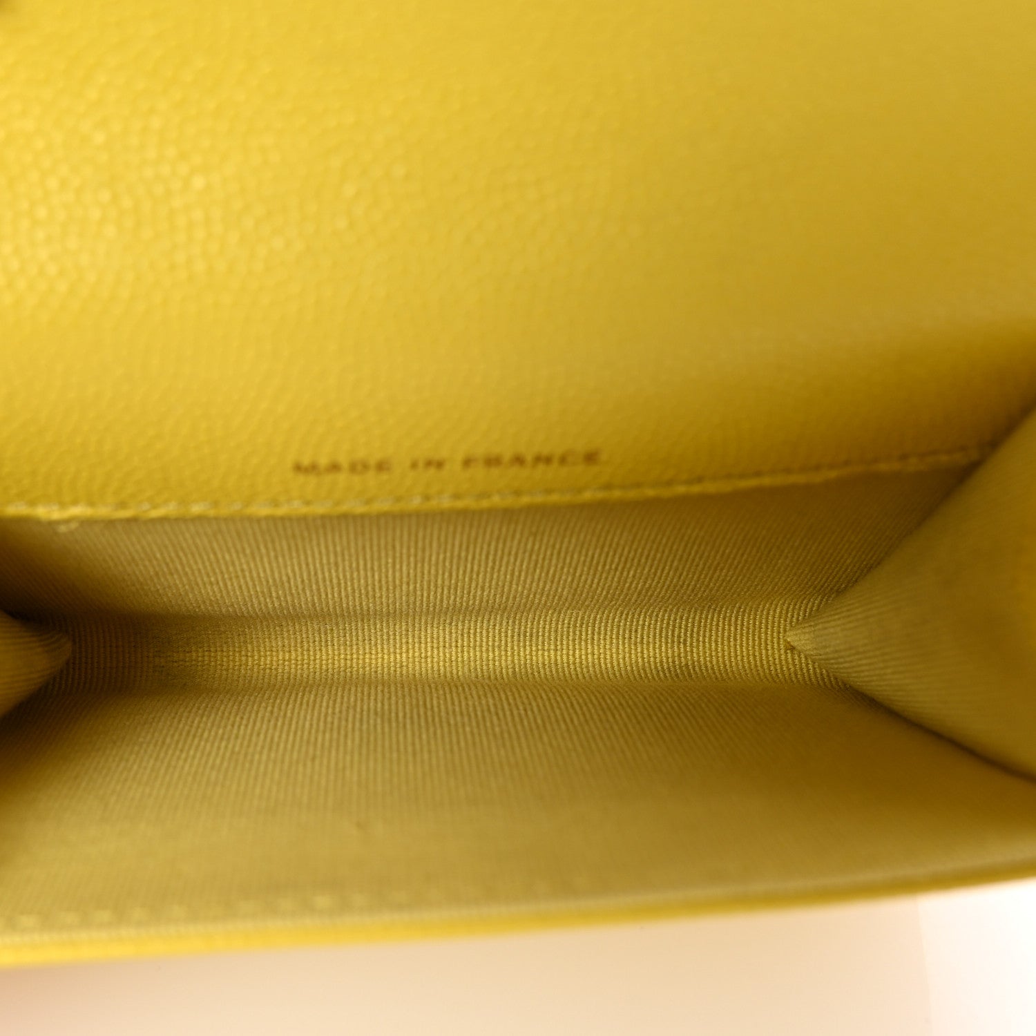 Chanel Caviar Quilted Flap Card Holder Wallet Yellow 5 of 12